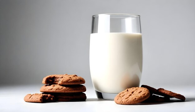 un vaso de leche al lado de un vas o de leche