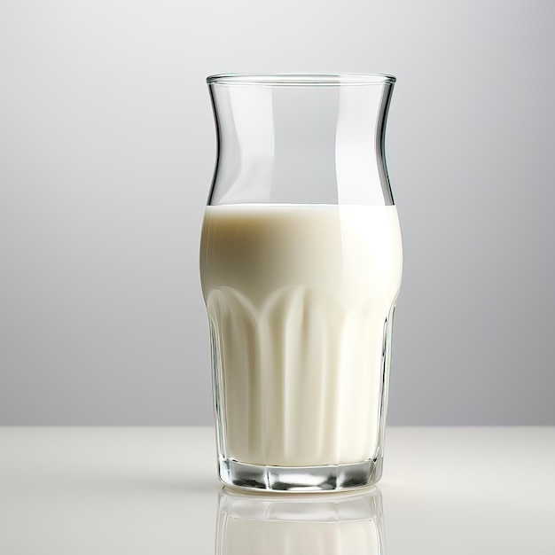 un vaso de leche con una sustancia blanca