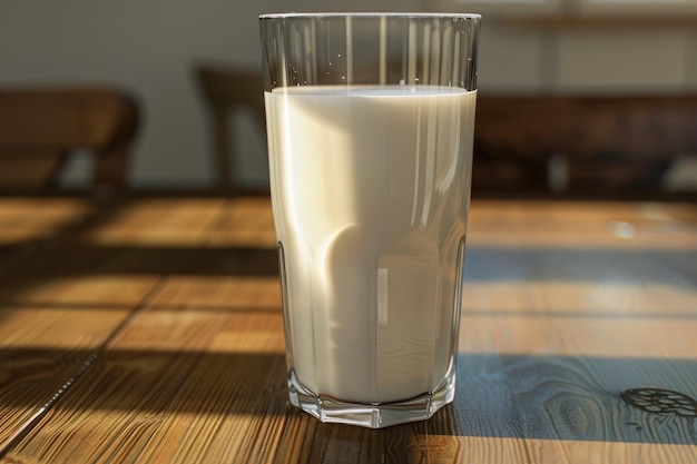 un vaso de leche