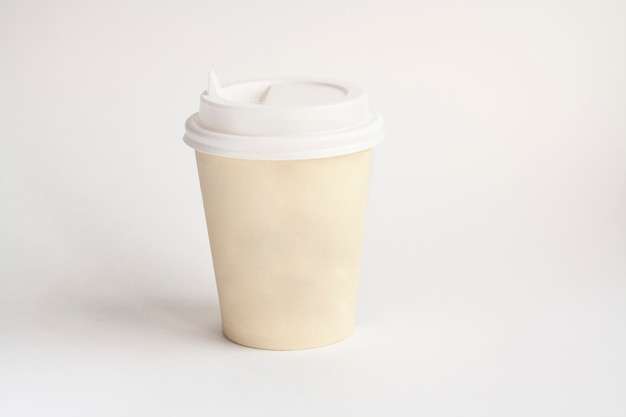 Vaso ligero desechable de papel con tapa