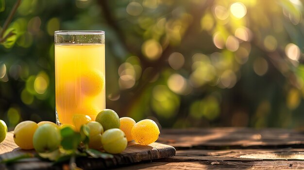 un vaso de limonada junto a una taza de jugo de naranja