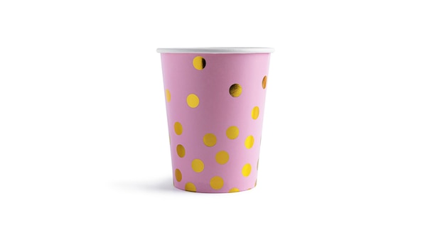 Vaso de papel aislado.