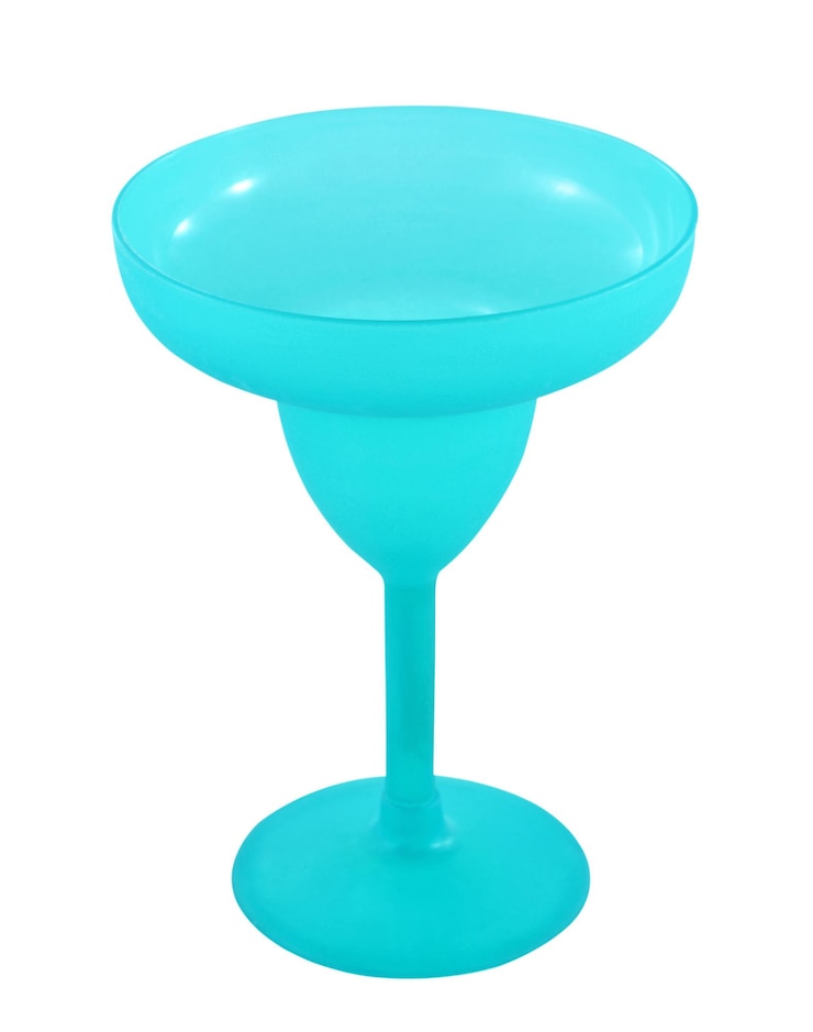 Foto vaso de plástico azul