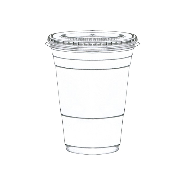 Vaso de plástico reciclable para café