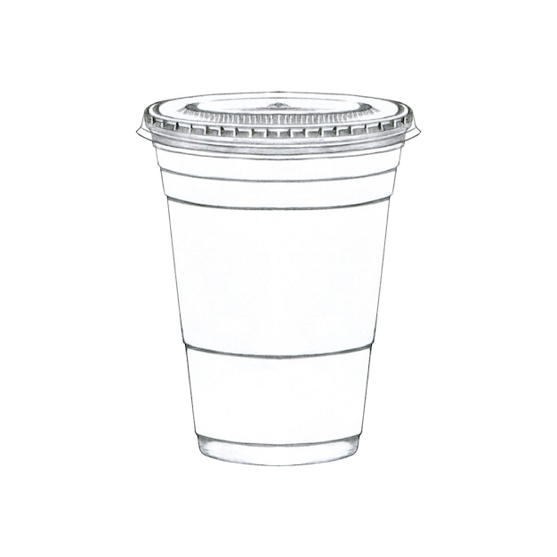 Vaso de plástico reciclable para café