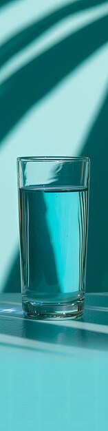 Un vaso puro contiene agua pura que simboliza la salud y el refresco