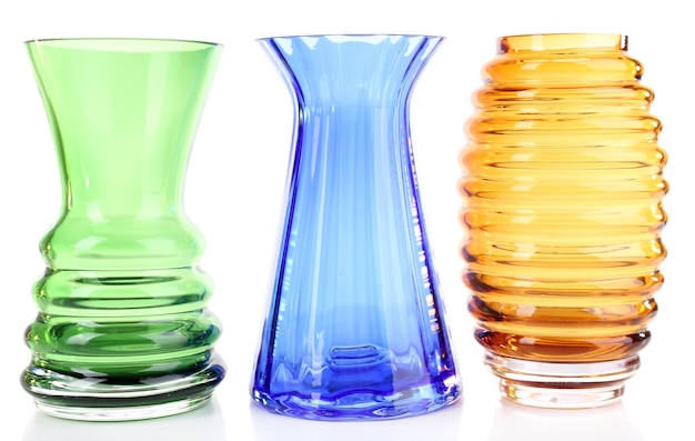 Vaso de vidrio aislado en blanco
