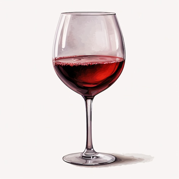 Foto un vaso de vino tinto