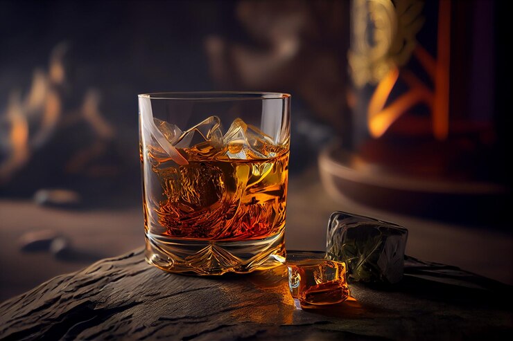 vaso de whisky ai generativo
