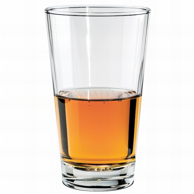 un vaso de whisky está medio lleno y medio lleno
