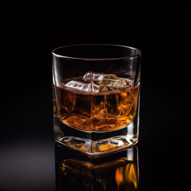 Foto un vaso de whisky con la palabra 