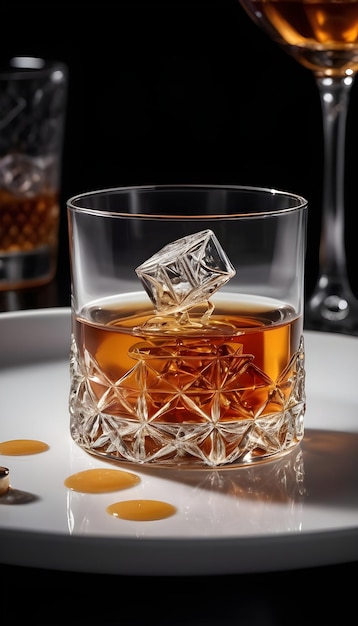Foto vaso de whisky