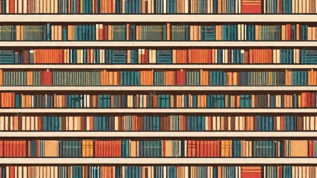 Foto vasta biblioteca com inúmeros livros e conhecimento