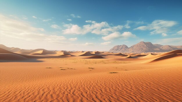 Foto vastas paisagens desérticas com dunas e terreno árido