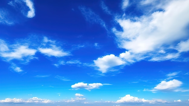 El vasto cielo azul y el cielo de las nubes en vista del paisaje