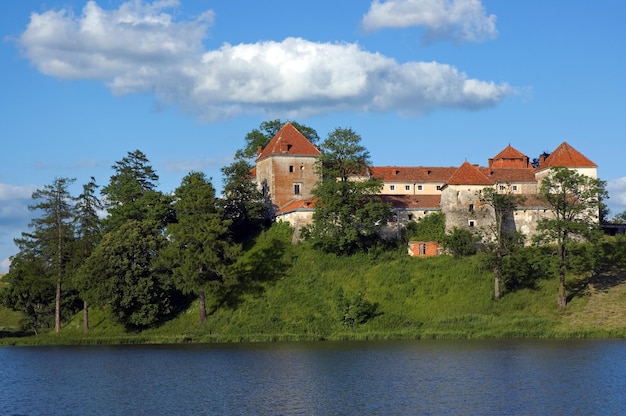 Ve al antiguo castillo en un día soleado