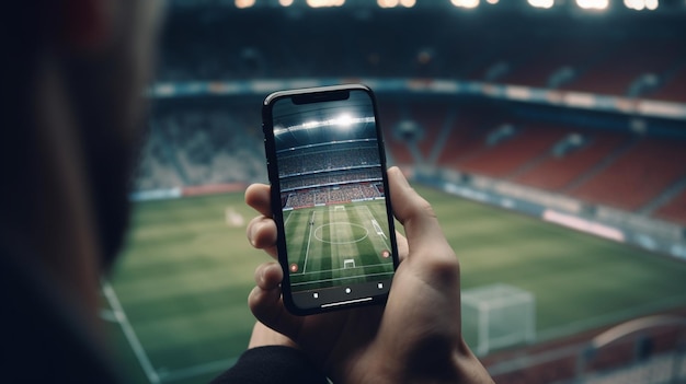 Vea un evento deportivo en vivo en su dispositivo móvil apostando en partidos de fútbol