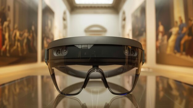 Foto vea exposiciones virtuales con gafas de realidad aumentada