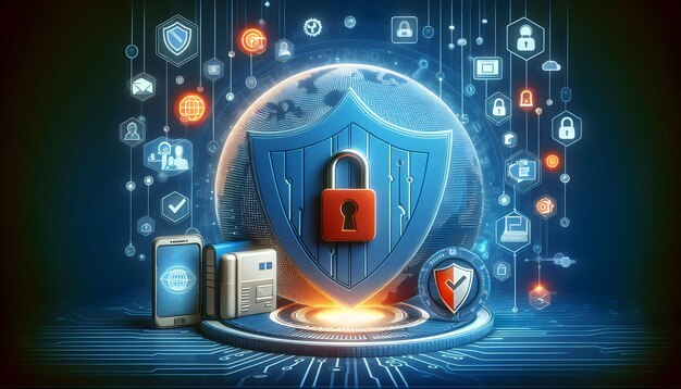 Vector 2D como icono de control de acceso seguro con un concepto de tarjeta clave y escudo como ilustración vectorial de