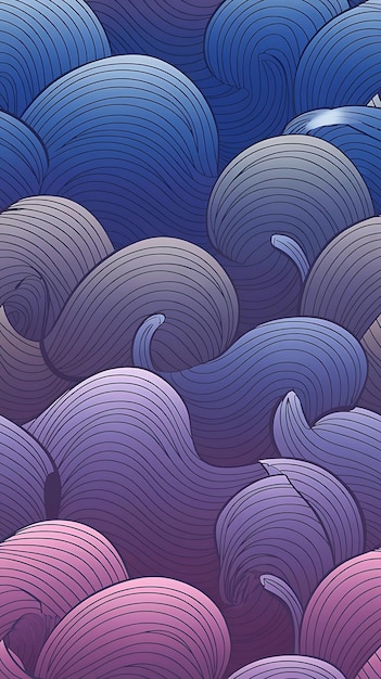 Vector Abstract patrón de onda sin costuras