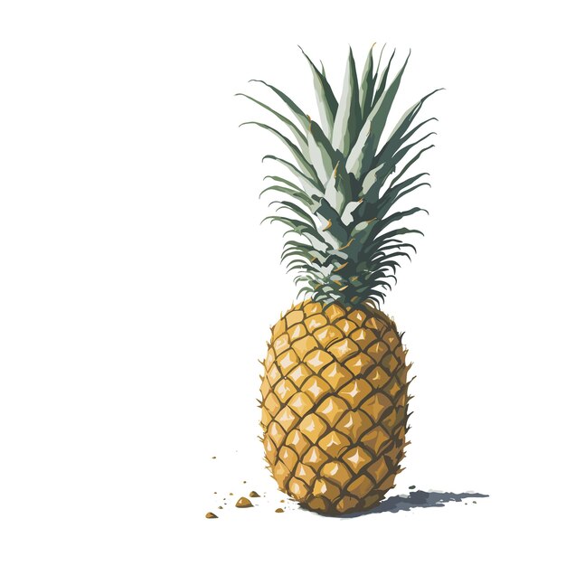 Foto vector de acuarela maui oro piña clipart fondo blanco editable