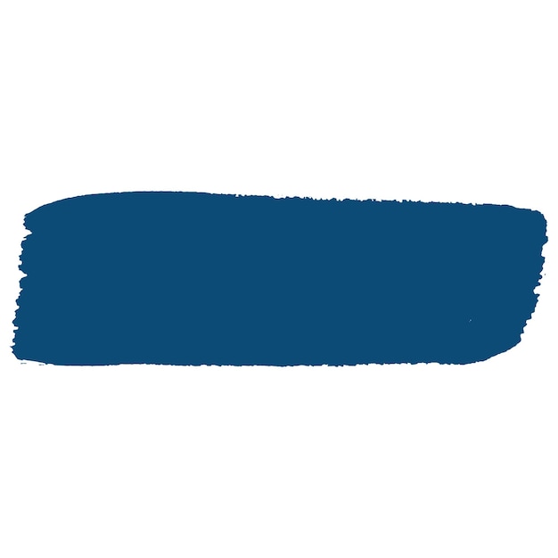 Vector Acuarela pintada con pincel azul Elemento de diseño dibujado a mano aislado sobre fondo blanco
