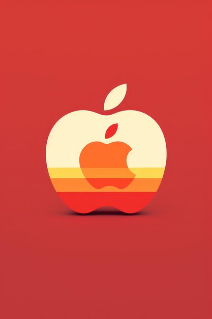 Foto vector de adhesivo de manzana roja