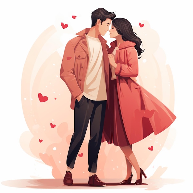 Un vector de amor de pareja