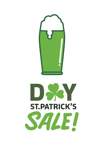 Vector de anuncio de venta de St patricks day