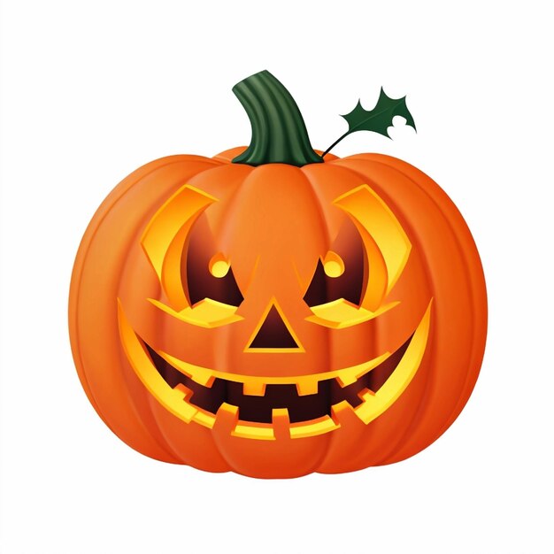 Foto vector asustador calabaza linterna de halloween vector realista que se encuentra en el