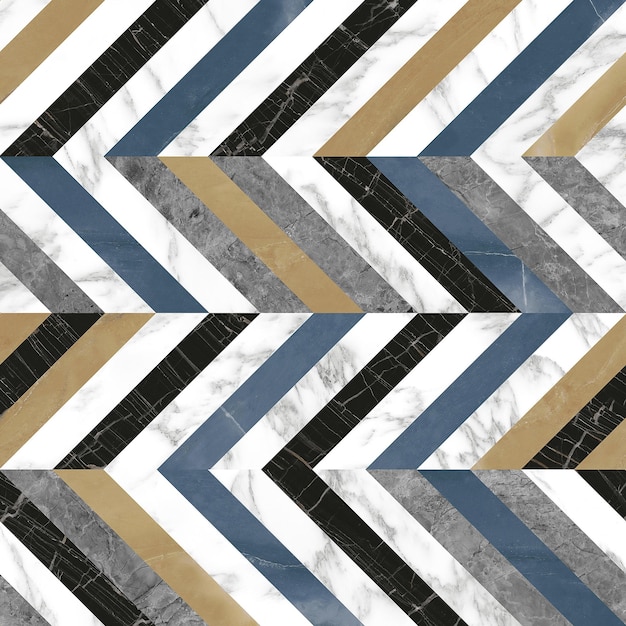Vector blanco y negro, mármol de hueso de pescado, superficie de patrón sin costuras, moderno
