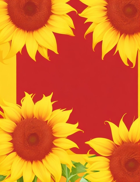 vector de borde de girasol