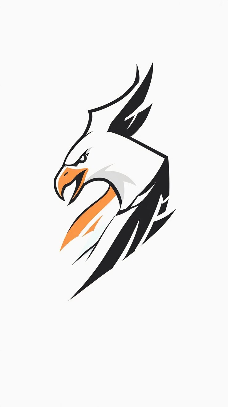 Vector de la cabeza del águila del icono del logotipo