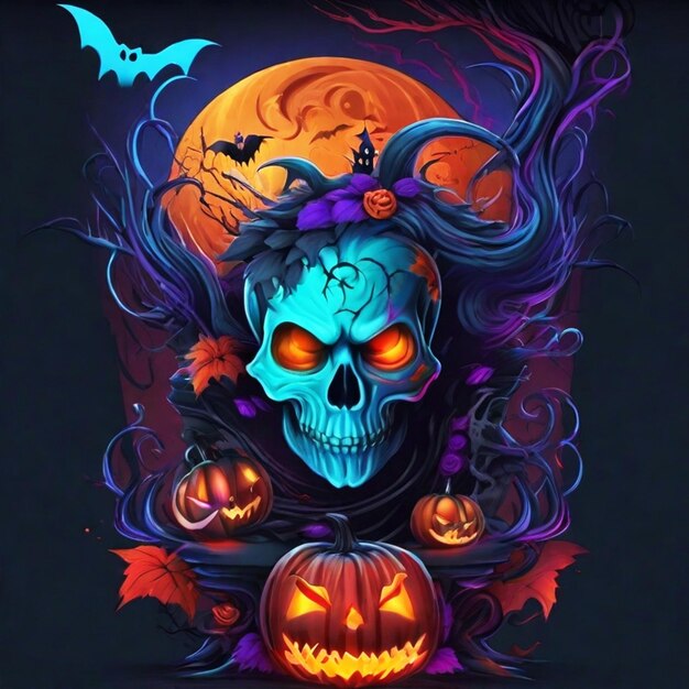 Vector de camiseta aterradora con temática de Halloween