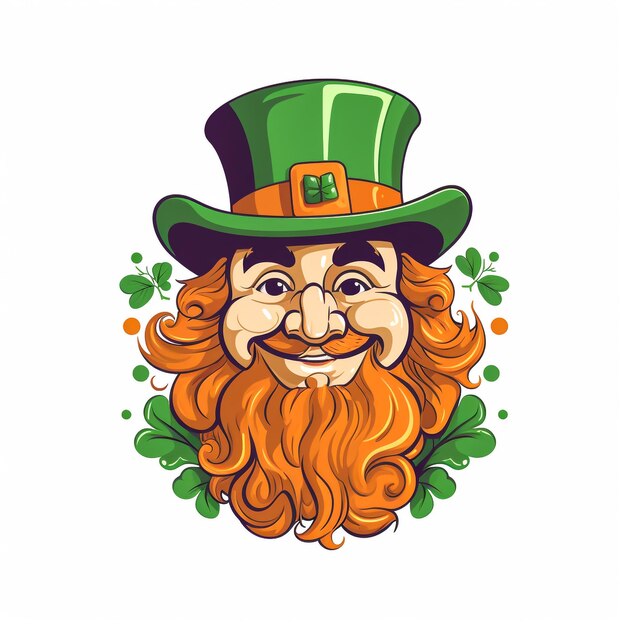 Vector de la cara de San Patricio