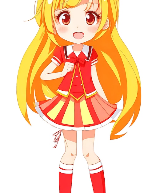 Vector chica joven animestyle personaje vector ilustración diseño manga anime girl ai generado