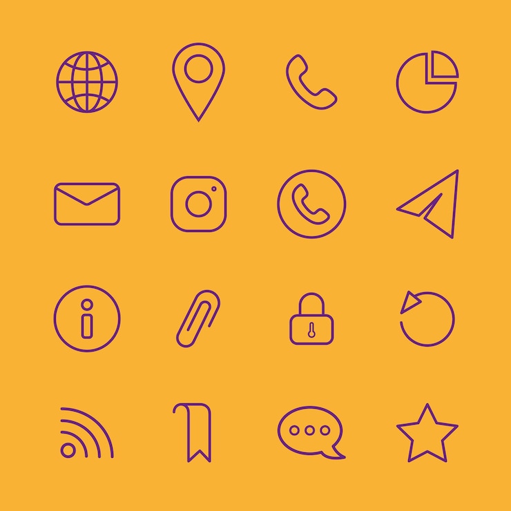 Foto vector de colección de iconos de negocios libre