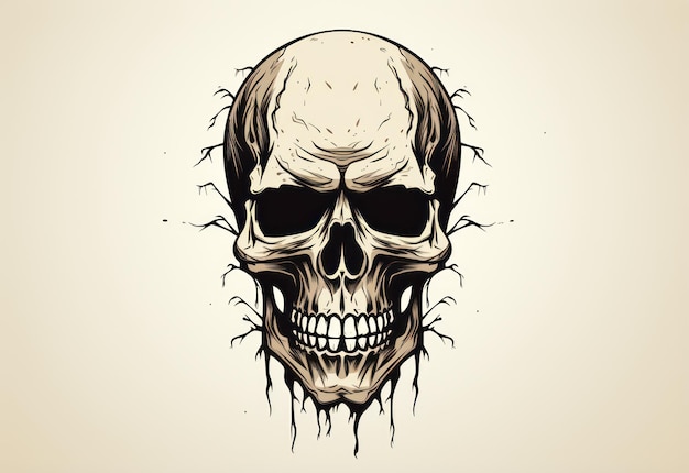 vector_cute_skull_caps_cartoon_illustration