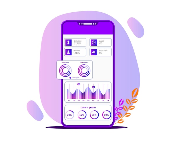 Vector Dashboard Analytics UI UX