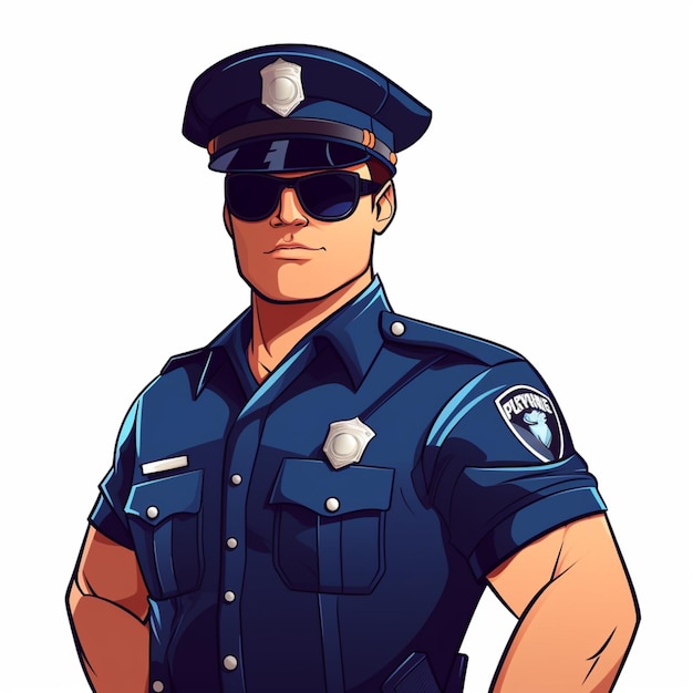 Vector de desenhos animados de policiais