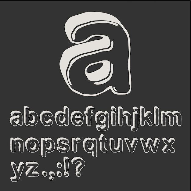 Foto vector de design de fonte de letras