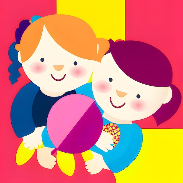 Vector de dia feliz das crianças Ilustração de Happy Kids