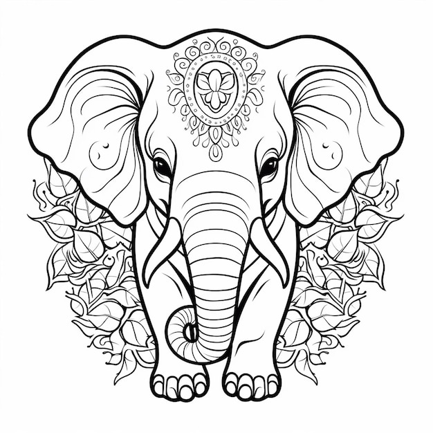 Vector de elefante bonito