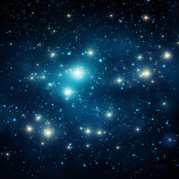 vector de fundo estrelado com estrelas brilhantes