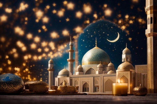 Vector de fundo realista de Ramadã