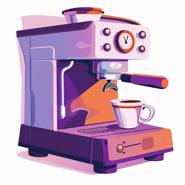 Vector de ícone de cafeteira de café