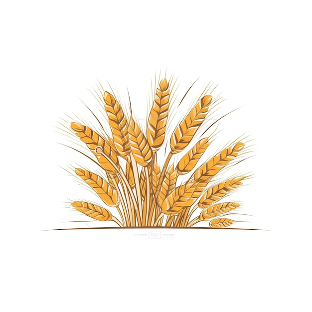Vector de ilustração de orelha dourada de trigo