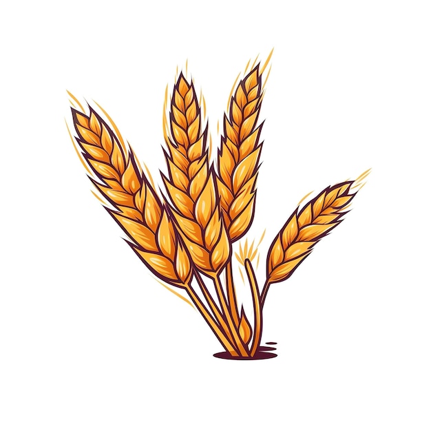 Foto vector de ilustração de orelha dourada de trigo