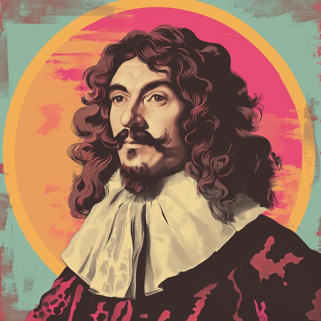 Foto vector de ilustração de retrato clássico de moliere