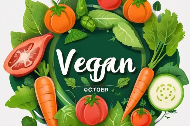 Vector de Ilustração do Dia Mundial Vegano